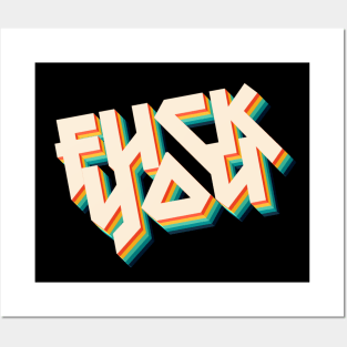 F*ck You - Metal Typography Statement Design Posters and Art